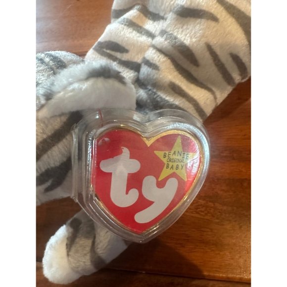 TY Beanie Baby PRANCE the Gray Tabby Cat 8” MWMTs Stuffed Toy - Picture 3 of 7